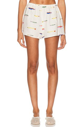 Staud Paddle Linen Short in White | FWRD 