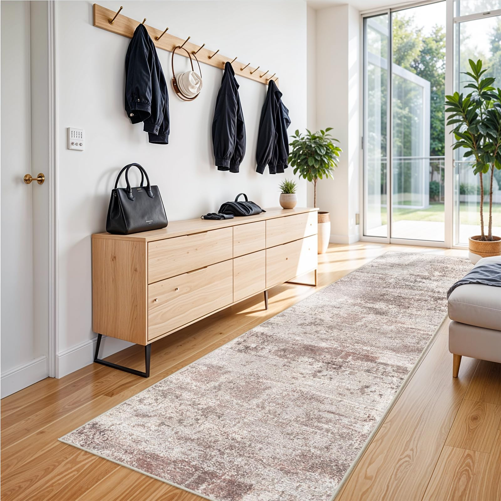 RUUGME Hallway 3x12 Runner Rug - runner Rug Stain Resistant for living room Non Slip Indoor Entry... | Amazon (US)