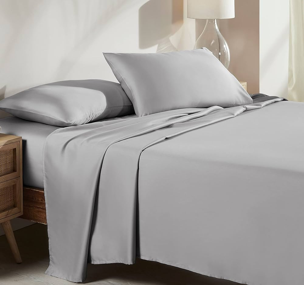 California Design Den Soft Cooling Sheets, 100% Cotton Sheets King Size Bed Sheets Set with Deep ... | Amazon (US)