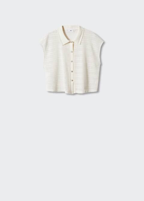 Knitted shirt top | MANGO (US)