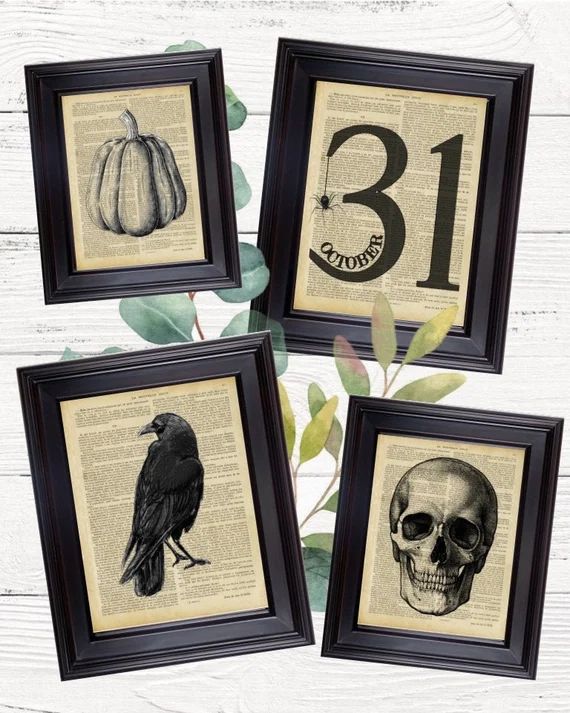 Halloween Pages Collection Printable Quote Printable Art | Etsy | Etsy (US)