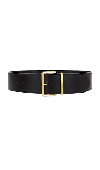 Wide Belt in Black & Gold | Revolve Clothing (Global)