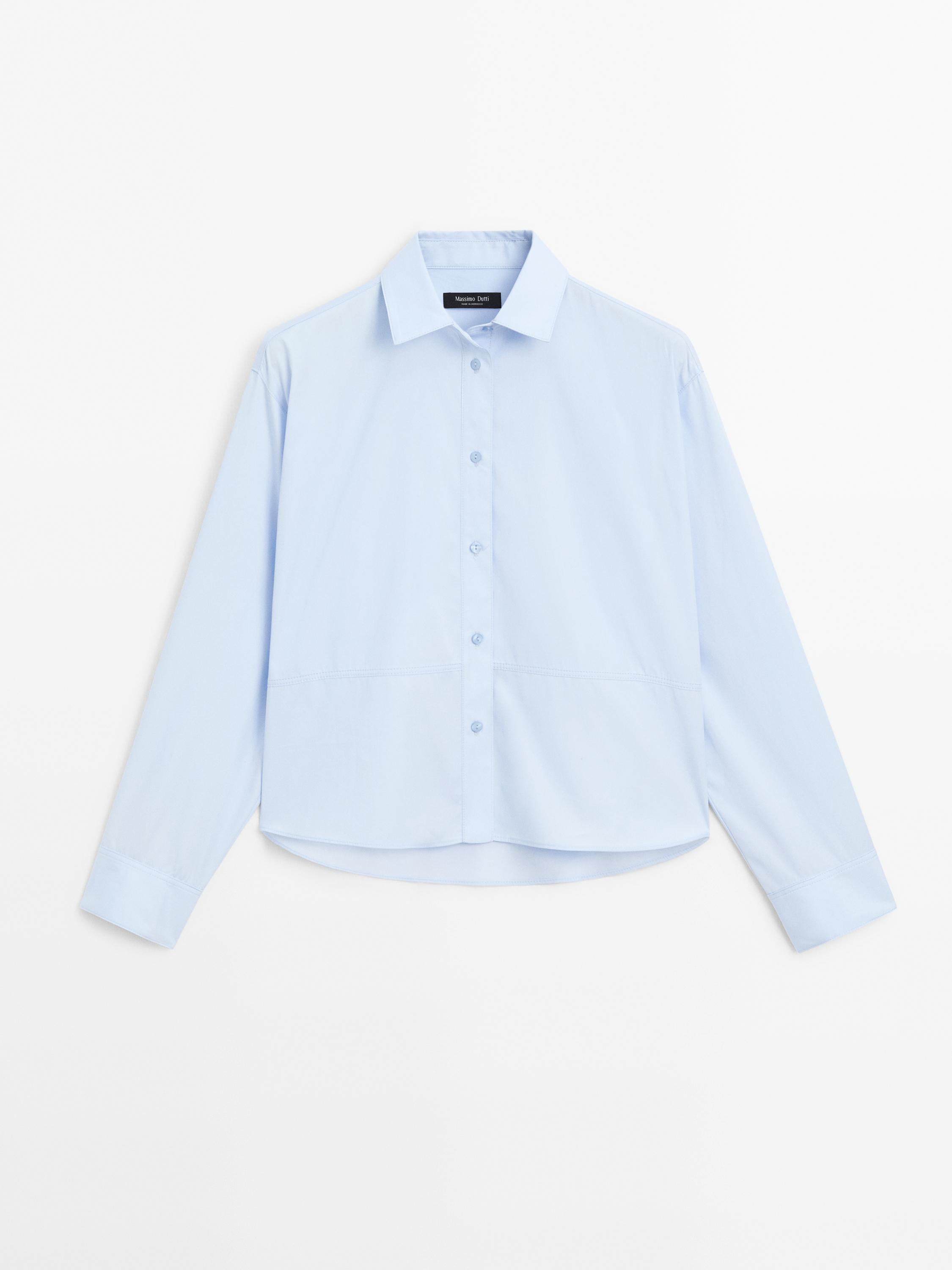 100% cotton poplin shirt | Massimo Dutti US