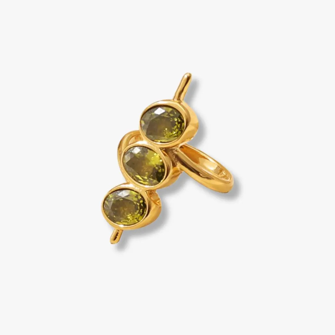 Olive 18k Gold Peridot Cocktail Statement Ring | Dirty Martini Tini' Waterproof Jewelry Gift for ... | Etsy (US)