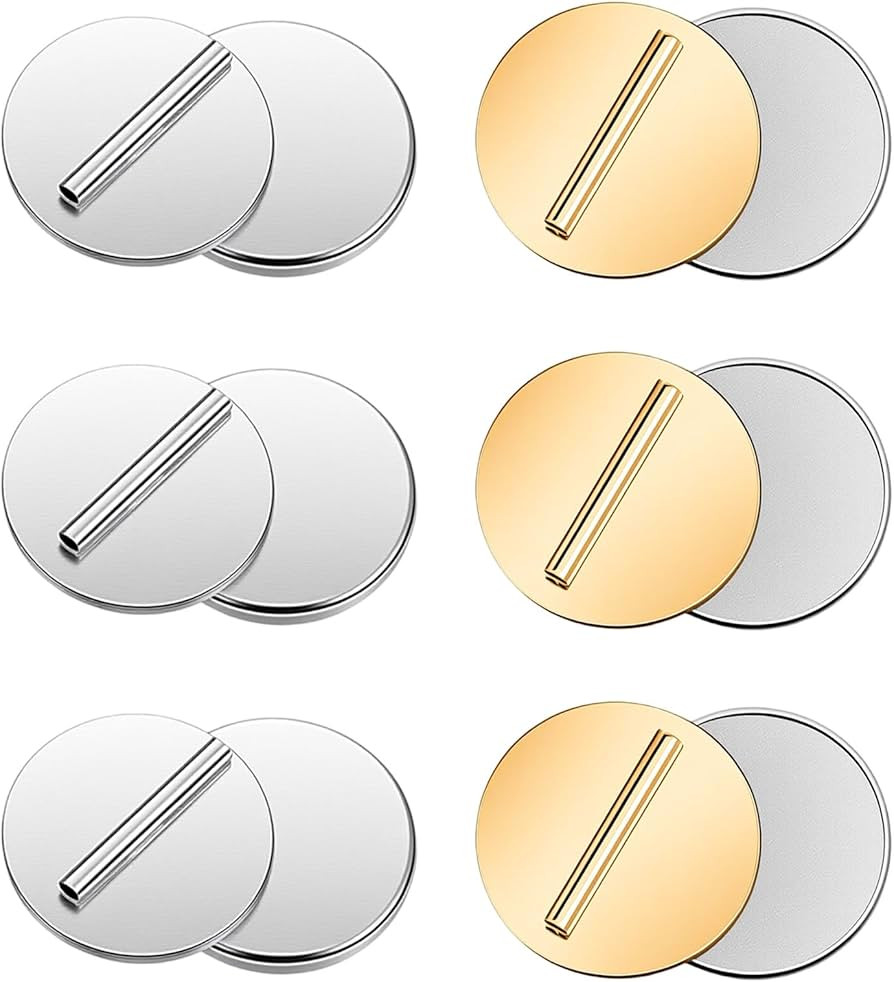 6Pairs Mini Magnetic Pin Brooch Converters, Round Magnetic Pin Backs, Magnet Metal Lapel PinBrooc... | Amazon (US)