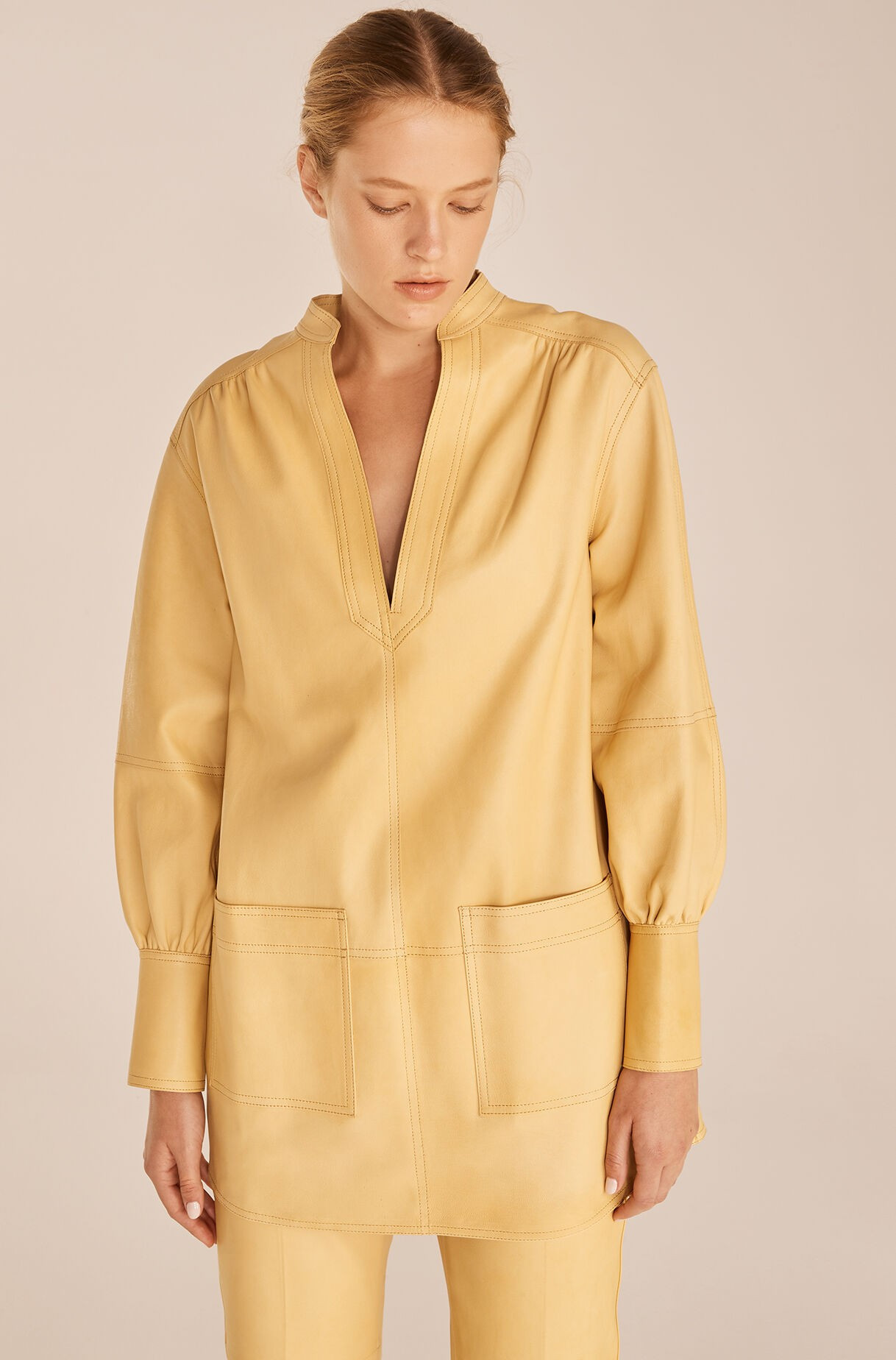 Leather Tunic Dress | Rebecca Taylor