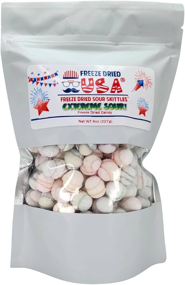 Freeze Dried Extreme Sour Skittles - Deliciously Crunchy with Intense Flavor - Freeze Dried Candy... | Amazon (US)