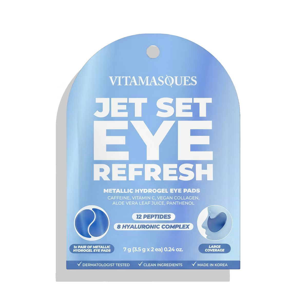 Vitamasques Jet Set Refresh Metallic Gel Eye Pads - 0.24 fl oz | Target