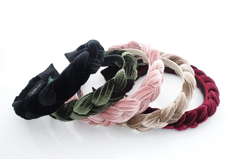 Brooklyn braided velvet headband stylish chunky fashionable hairband for women | Etsy (US)