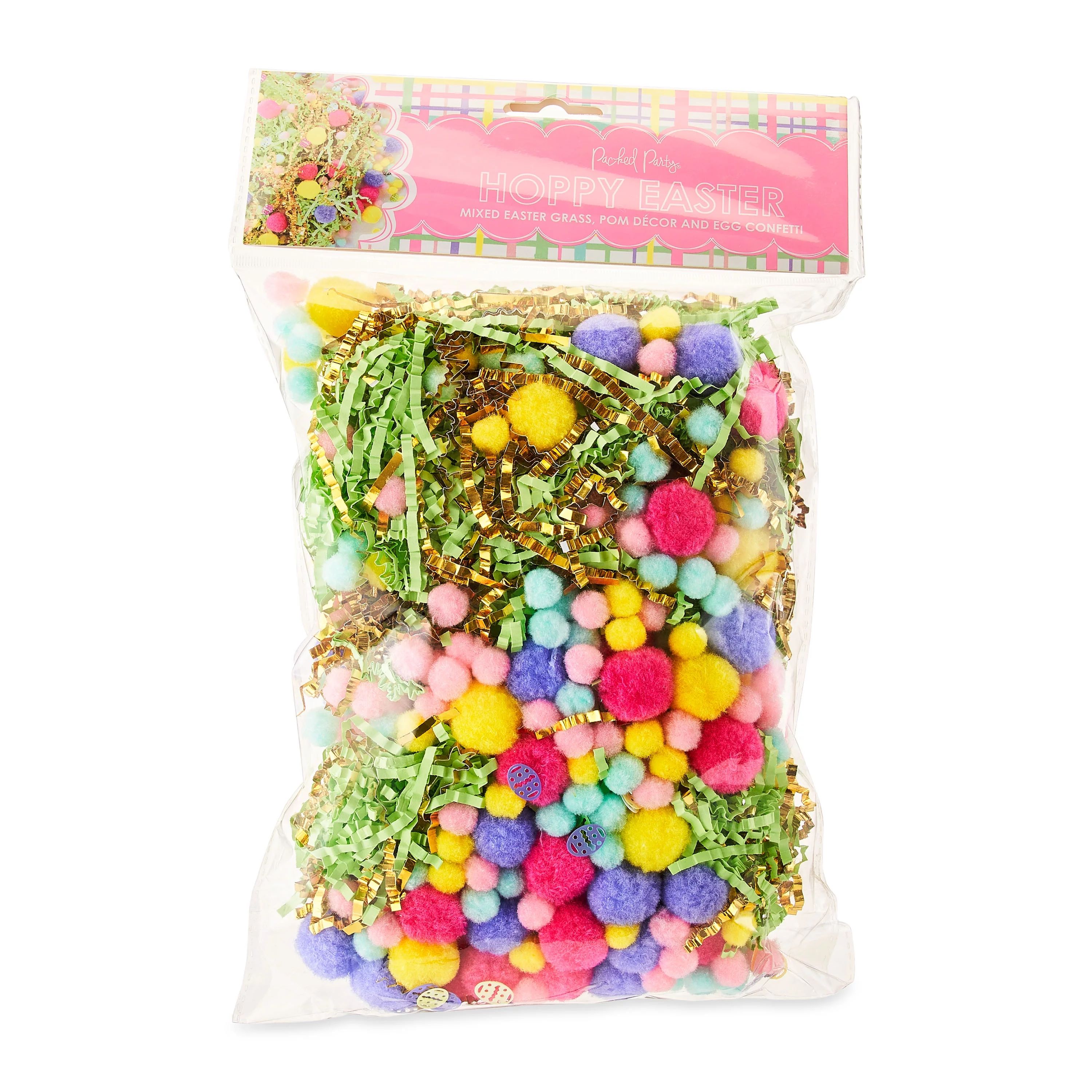 Packed Party 'Hoppy Easter' Easter Pom Pom Multicolor Grass | Walmart (US)
