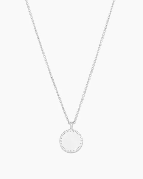 Bespoke Coin Necklace (silver) (engravable) | Gorjana