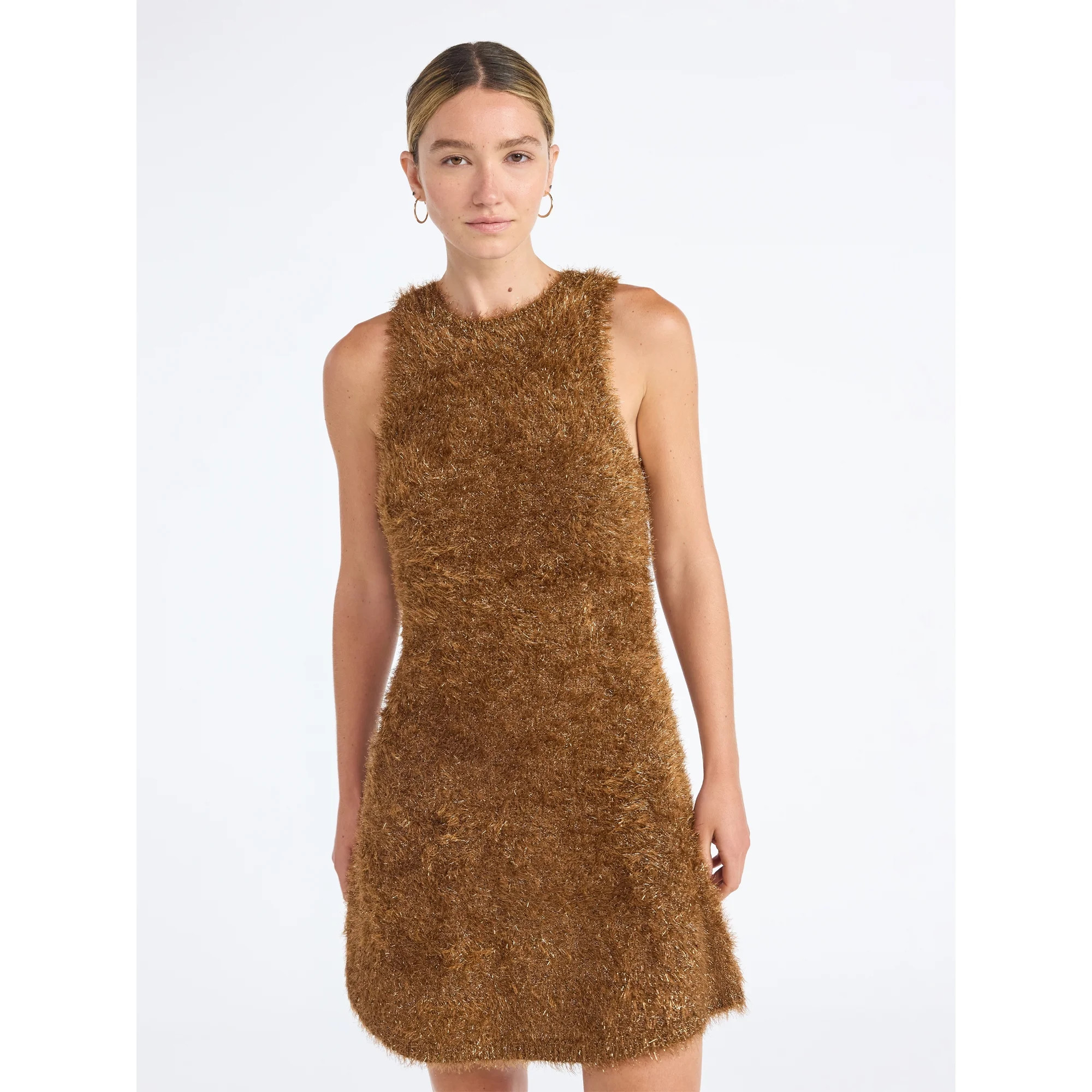 Scoop Women's Tinsel Sweater Mini Dress, Sizes XS-XXL | Walmart (US)