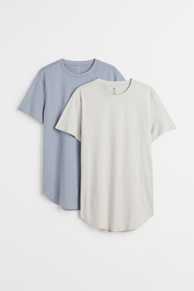 2-pack Long Fit T-shirts | H&M (US + CA)