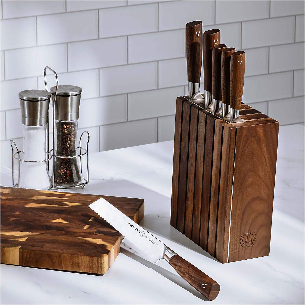 Schmidt Brothers Delta 7-Piece Knife Block Set + Reviews | Crate & Barrel | Crate & Barrel