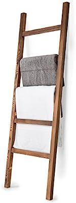 MyGift 4.5-Foot Brown Wood Decorative Blanket Storage Ladder | Amazon (US)