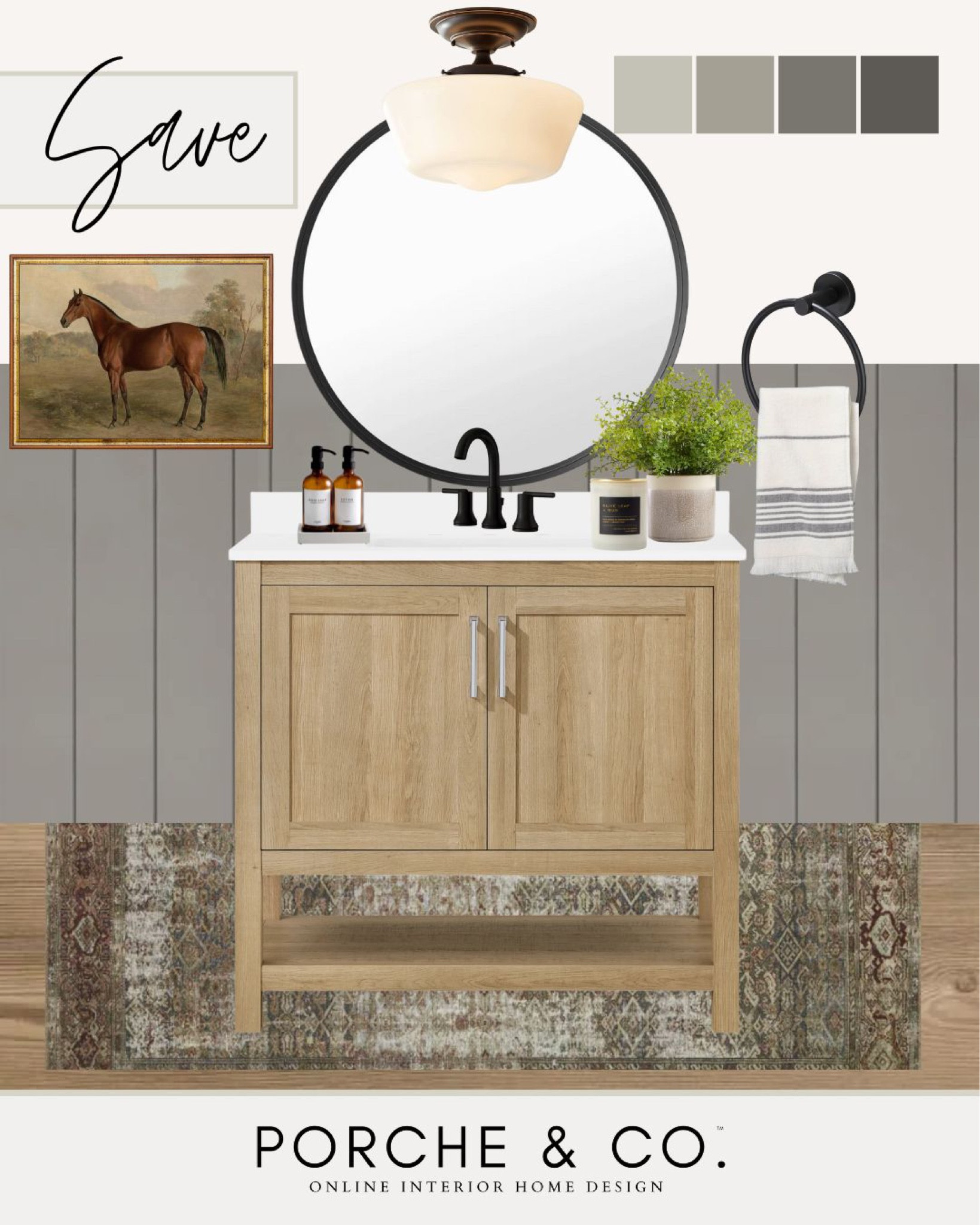 Save vs splurge 
Modern classic powder bathroom

#moodboard #visionboard #porcheandco

#LTKhome #LTKstyletip #LTKFind
