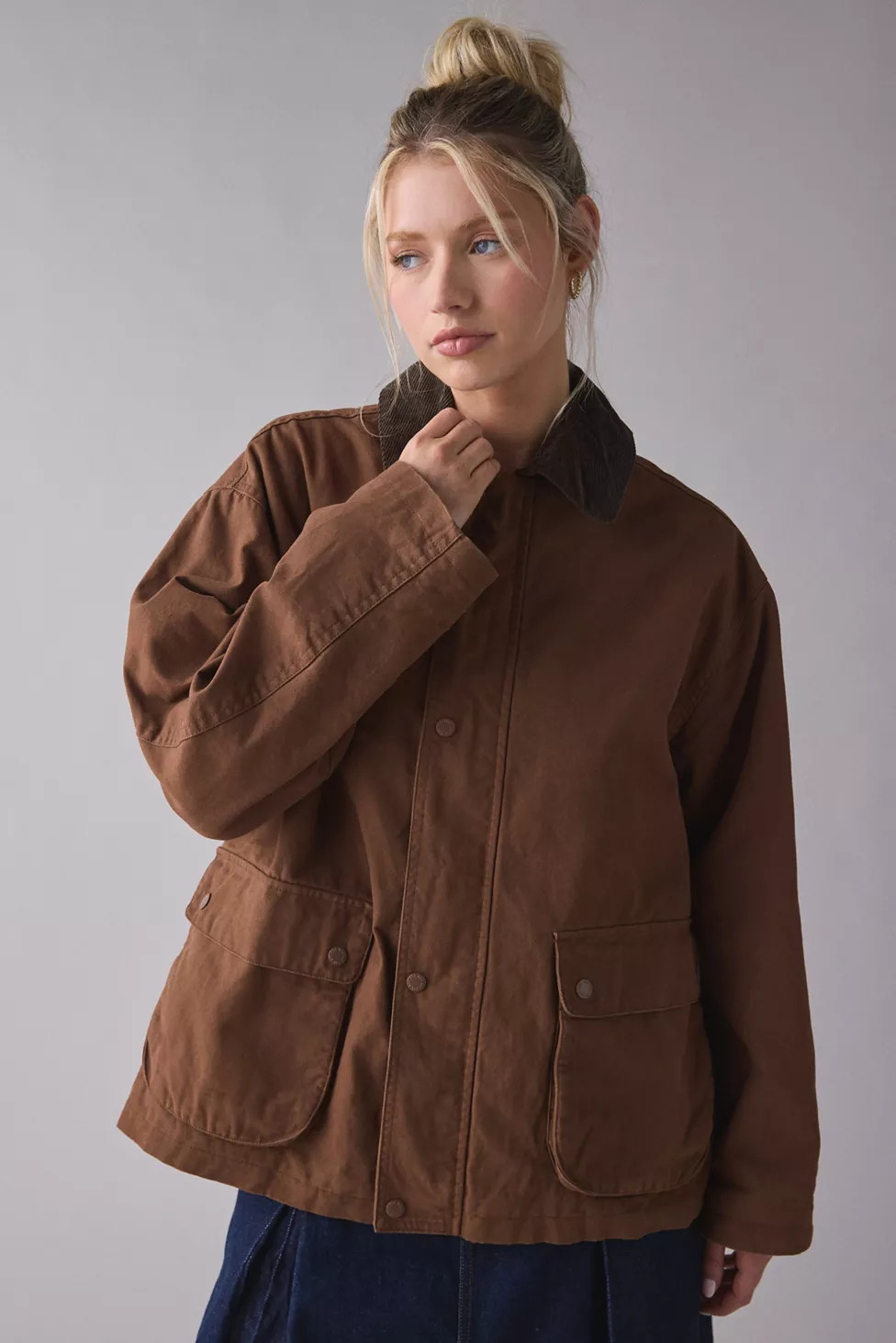 BDG Nina Flannel Lined Cotton Canvas Barn Jacket | Urban Outfitters (US and RoW)