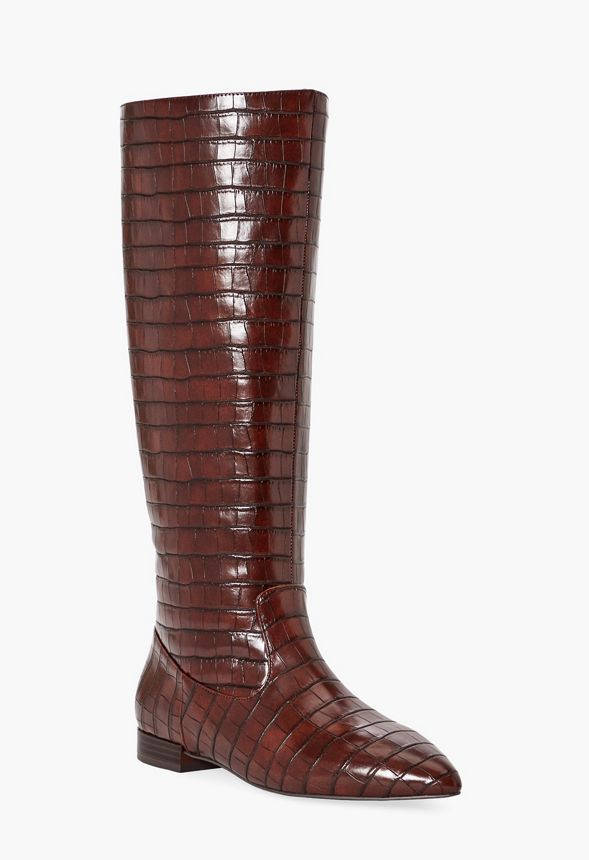 Sienna Croc Embossed Boot | JustFab