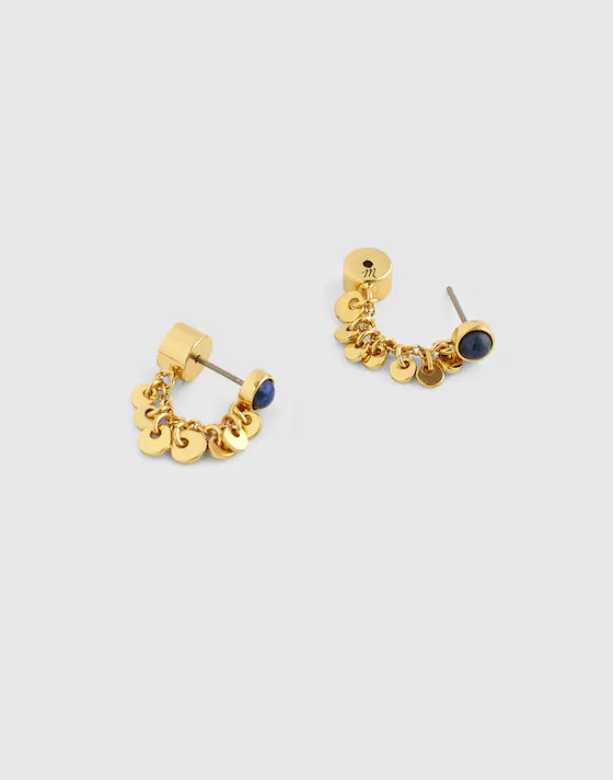 Semiprecious Chain Huggie Earrings | Madewell