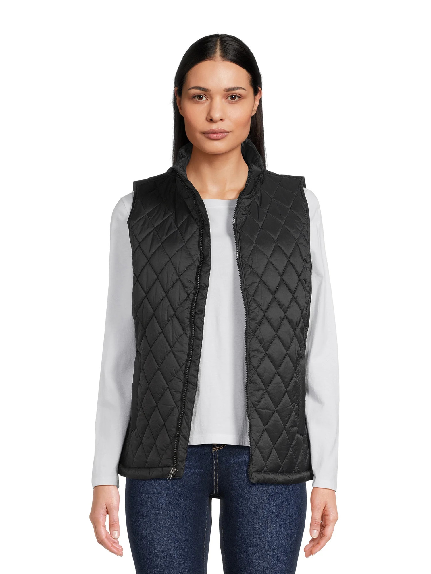 Time and Tru Women's Diamond Core Vest, Sizes XS-3X | Walmart (US)
