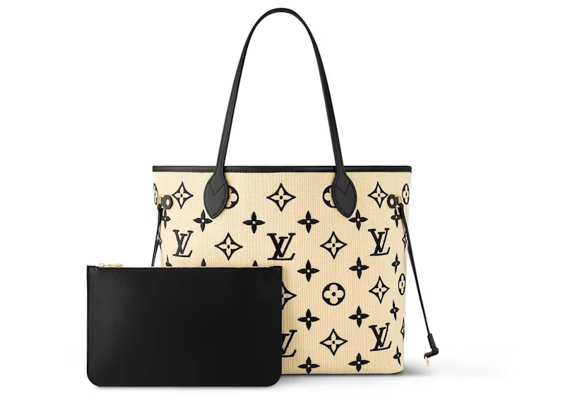 Women's Louis Vuitton Neverfull MM in Black/Beige | StockX