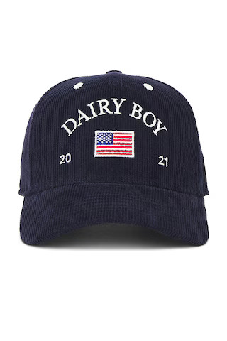Dairy Boy American Corduroy Trucker Hat in Navy from Revolve.com | Revolve Clothing (Global)