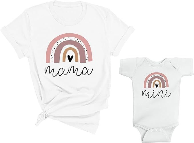 Rainbow Mama and Mini Mommy and Me Matching Shirt with Baby | Amazon (US)