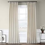 HPD Half Price Drapes FHLCH-VET13192-96 Heavy Faux Linen Curtain (1 Panel), 50 X 96, Barley | Amazon (US)
