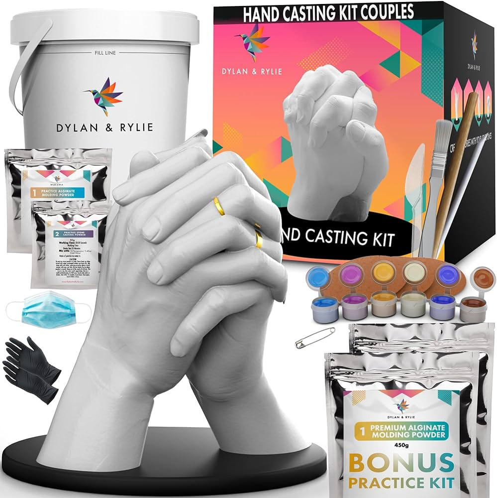 Dylan & Rylie Hand Casting Kit for Couples - Complete DIY Plaster Mold & Painting Set with Practi... | Amazon (US)