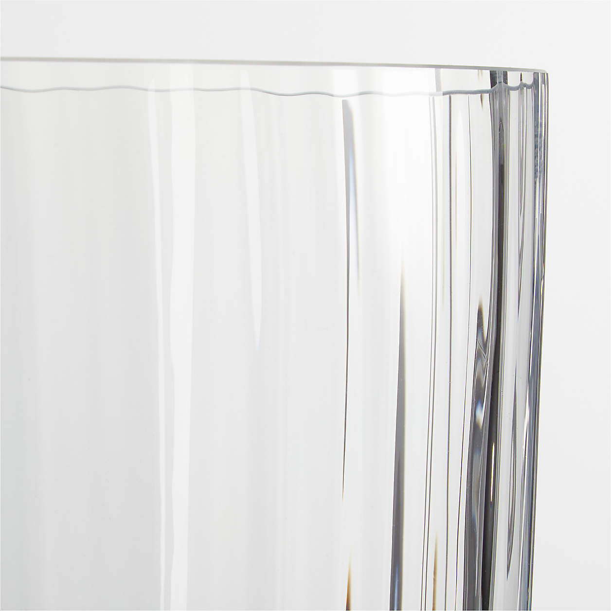 Venus Fluted Glass Hurricane Candle Holder 12.5" + Reviews | Crate & Barrel | Crate & Barrel