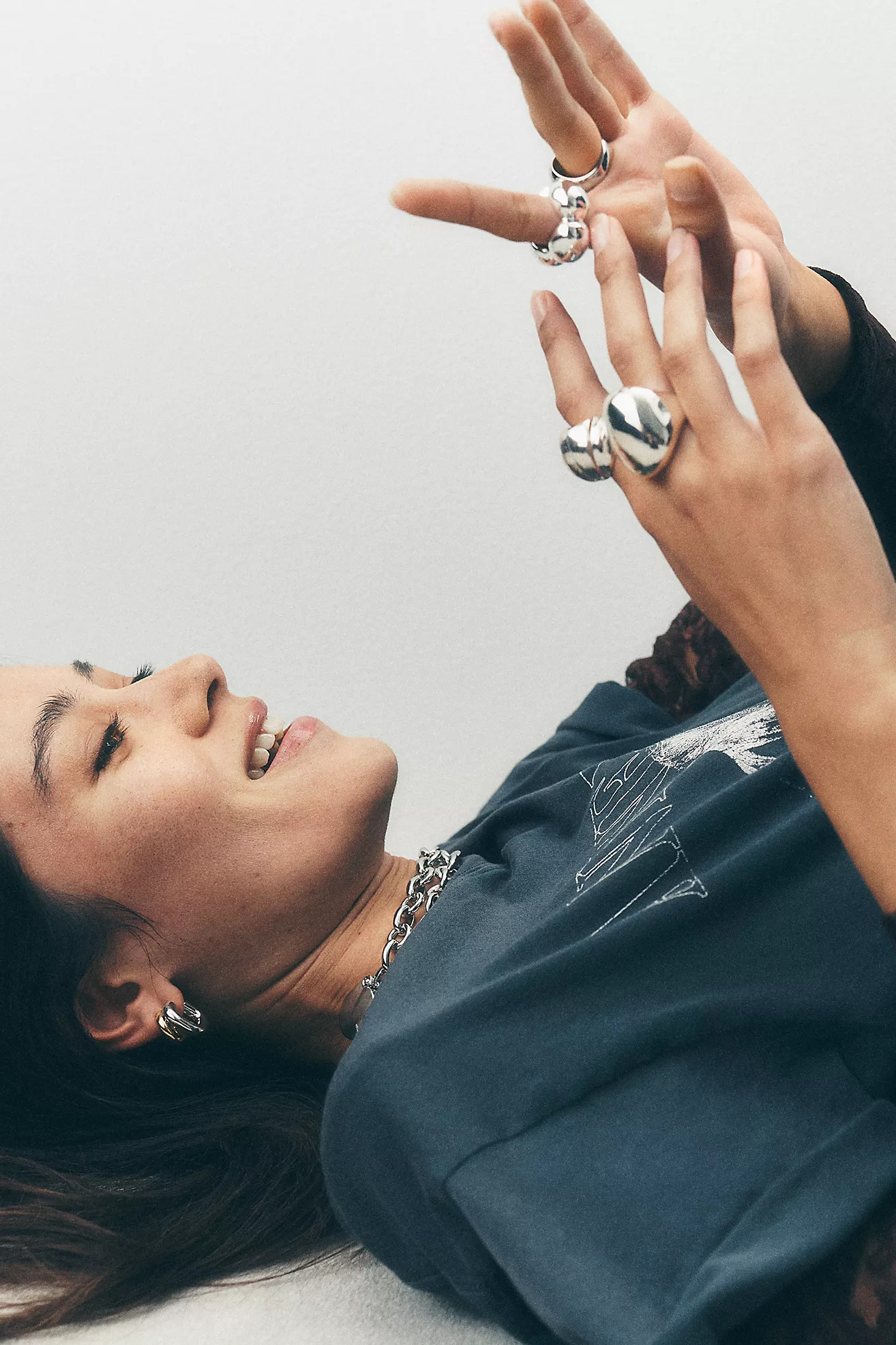 Oval Metal Cocktail Ring | Anthropologie (US)