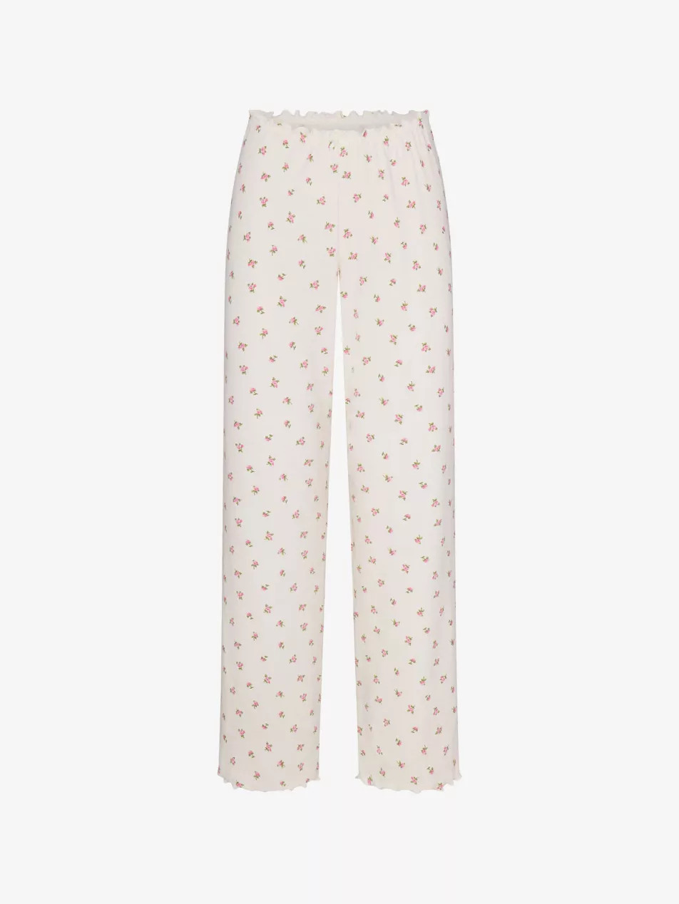 Pointelle Straight-Leg Cotton-Jersey Pyjama Bottoms | Selfridges