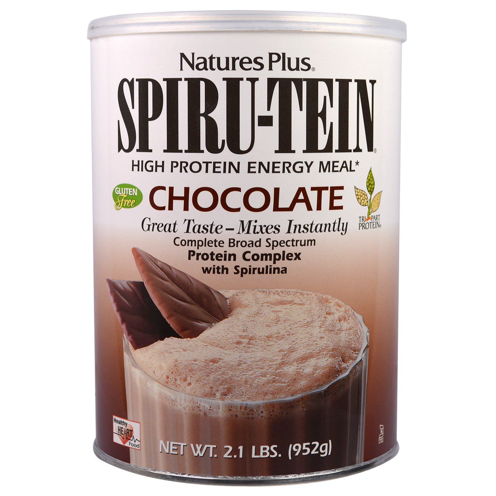Nature's Plus, Spiru-Tein, High Protein Energy Meal, Chocolate, 2.1 lbs. (952 g) | iHerb
