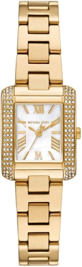 Michael Kors Emery Women's Watch, Rectangular Stainless Steel Watch for Women with Steel or Leath... | Amazon (US)