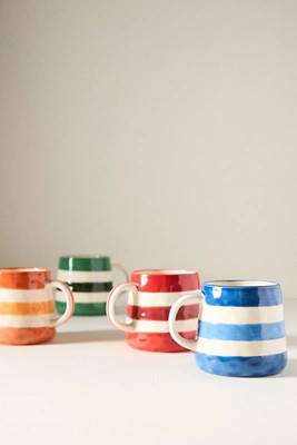 Go Sports! Handpainted Stoneware Mug | Anthropologie (US)