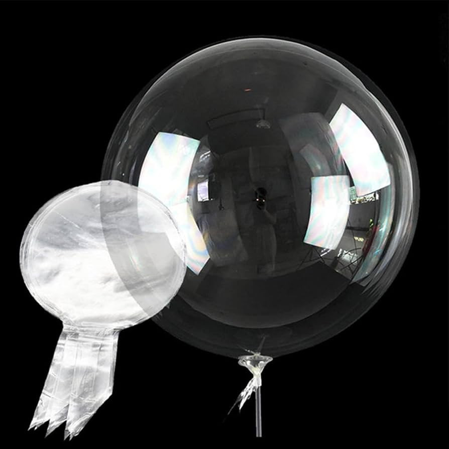 10 Pieces Clear Bobo Balloons 24 inch Clear Bubble Balloons Round,Helium Transparent Balloon for ... | Amazon (CA)