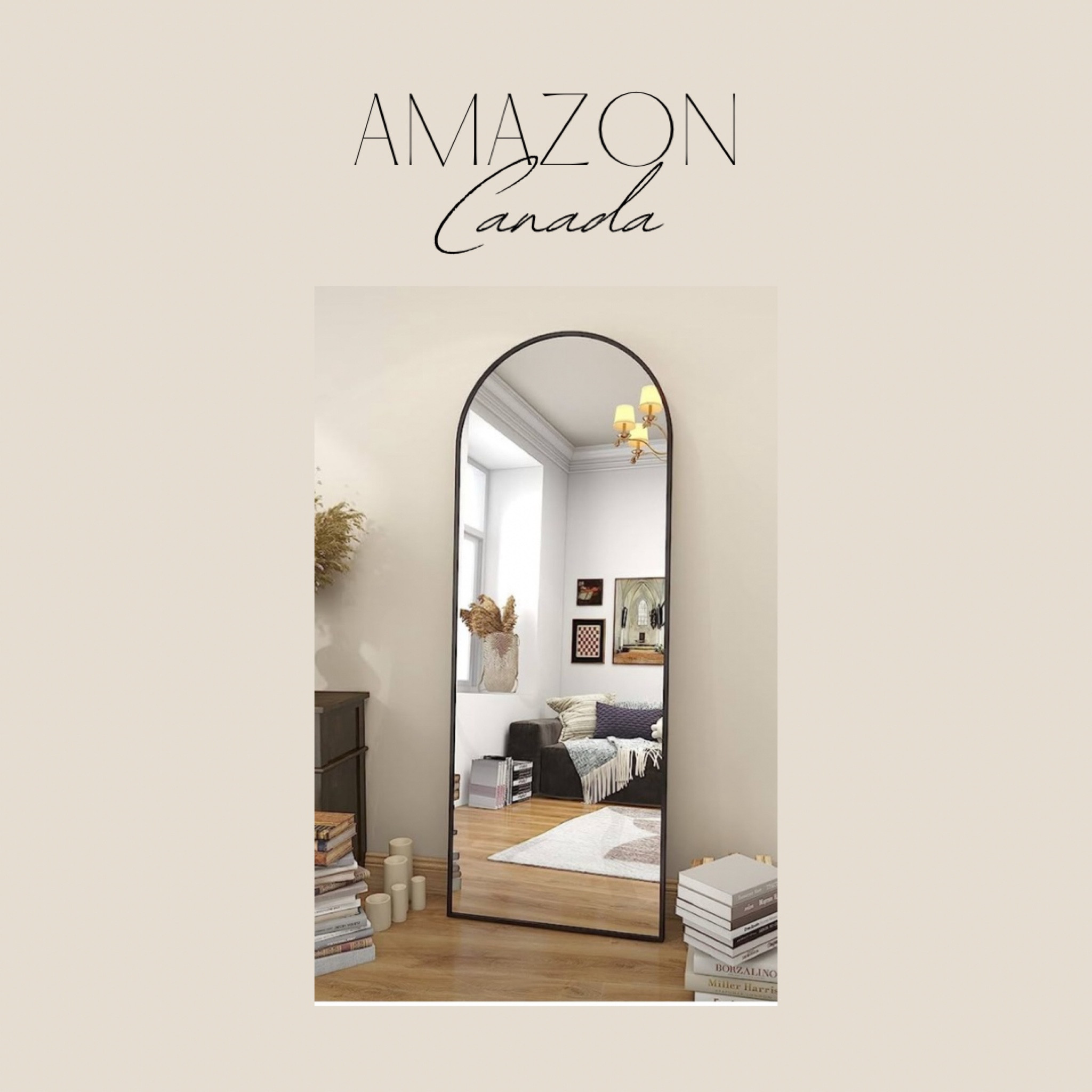 Love this arch mirror that you can lean again the wall. The price is right too! 

#LTKcanada