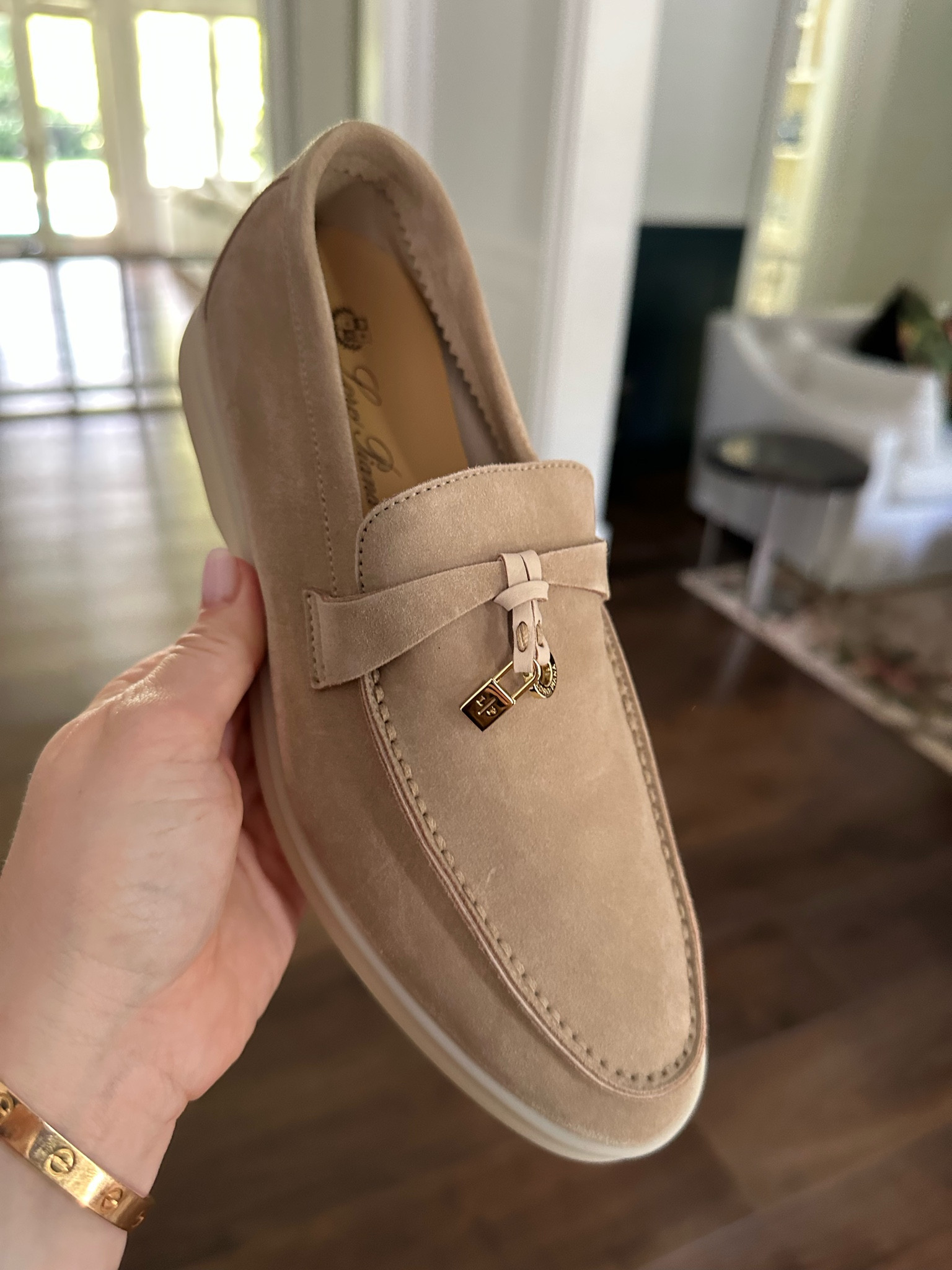 Found a crazy Loro Piana restock - I take half a size down. Most classic colors are caviar and sandstone (pictured) and sizes available in all. So much availability of summer charms is extremely rare so if you like something I recommend not waiting around for them to sell out 🤣 #loropiana

#LTKeurope #LTKGiftGuide #LTKshoecrush