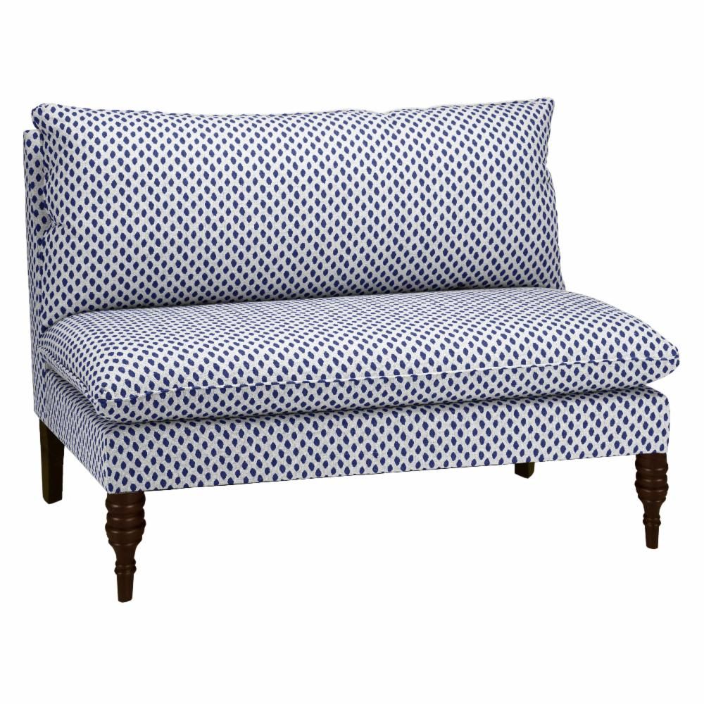 Skyline Armless Loveseat - Sahara Midnight White Flax | Hayneedle