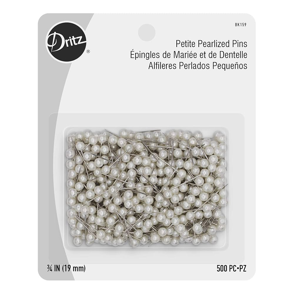 Dritz Petite Pearlized Size 12 3/4in White Pearl Heads Pins-Straight | Amazon (US)