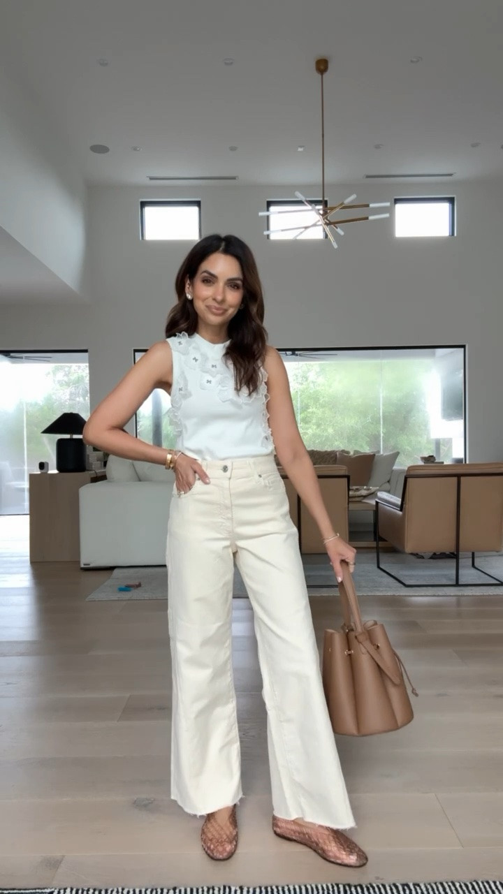 Gorgeous floral tank and wide leg jeans from @Anthropologie! Get 20% off Anthropologie orders of $100+ with code NASREEN20! Works on home and beauty too 🤍 Size 24 in pants & XXSp in tank

#LTKootd #LTKSeasonal #LTKSaleAlert