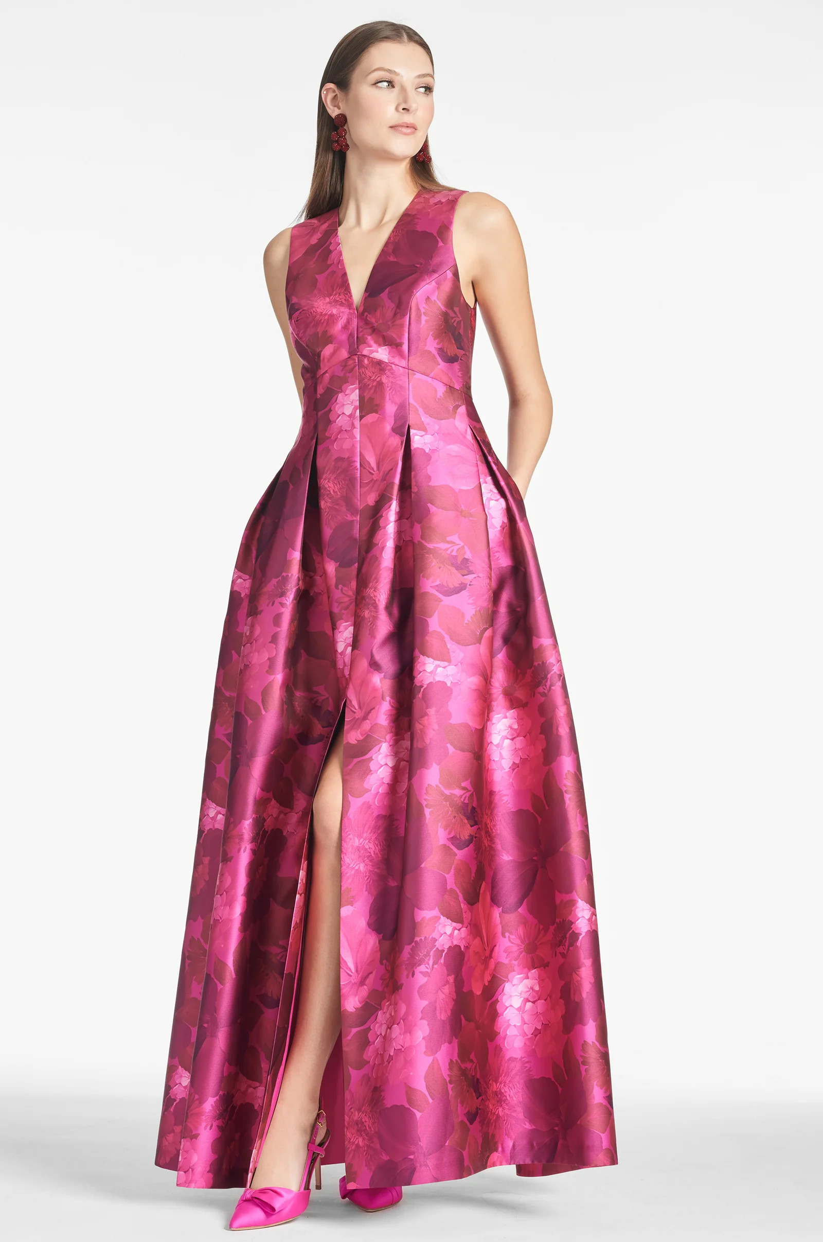 Brooke Gown - Magenta Bella Bouquet | Sachin and Babi