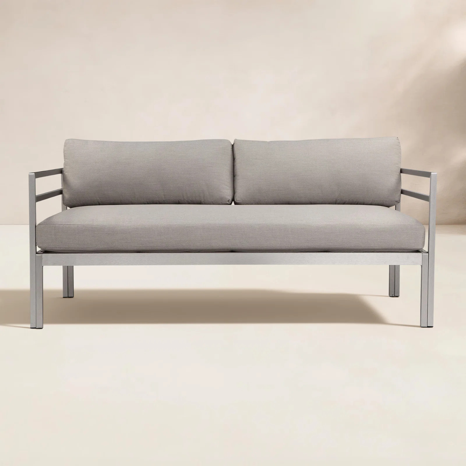 Nixon 65'' Wide Aluminum Loveseat with Cushions | Joss & Main