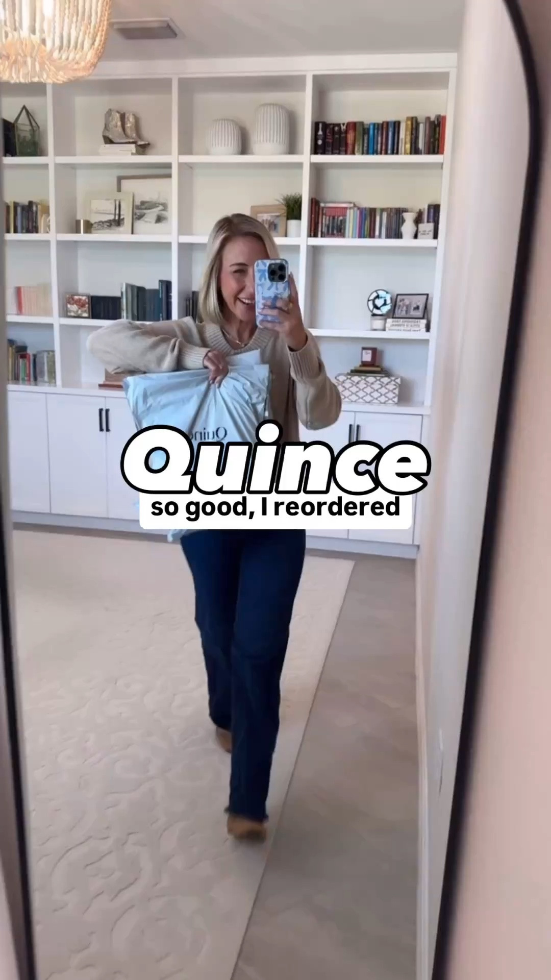 Quince - denim & dresses (pieces I loved so much, I re-ordered!) * Bella Stretch Wide Leg Jeans - Size: 25 - Inseam: 30. Color: Midnight Blue * 100% Organic Cotton Cropped Cardigan - size Small. Color: Cement Marl. * Second Skin Square Neck Tank Bodysuit - size Small. Color: Mocha. 1. Bella Stretch Wide Leg Jeans - Size: 25 - Inseam: 28. Color: Frosted Blue (12 colors!). 2. Bella Stretch Palazzo Jeans - Size: 25. Color: Seaside Blue (3 colors). 3. 100% European Linen Fit & Flare Midi Dress - Size: Small (needs an XS). Color: White (11 colors). * Italian Leather Top Handle Crossbody Satchel - Color: Cappuccino. (On final sale!) #quincepartner @quince

 

 