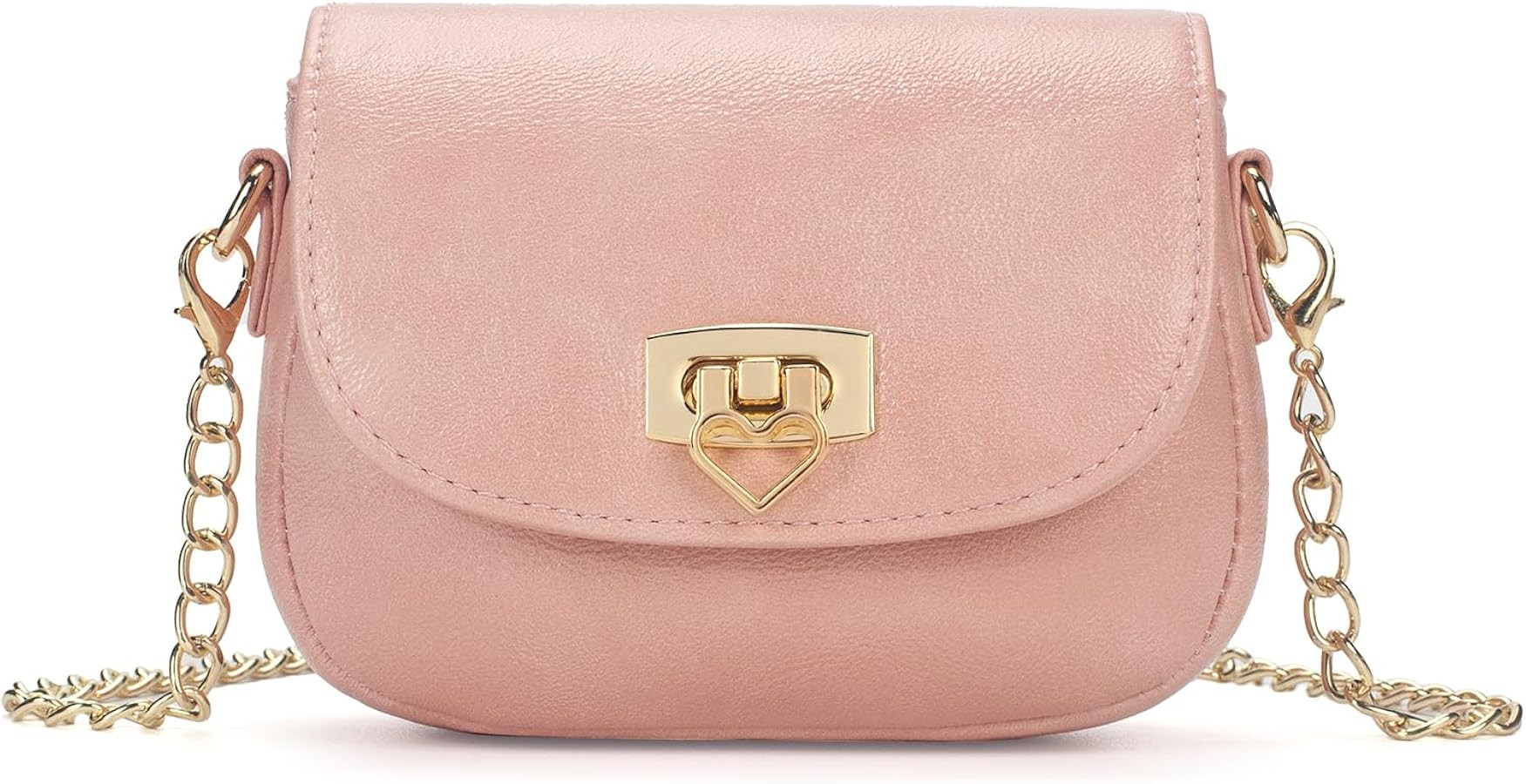 Little Girls Purse, Small Purse for Toddler with Heart Lock, Mini Crossbody Bags for Women, Birth... | Amazon (US)