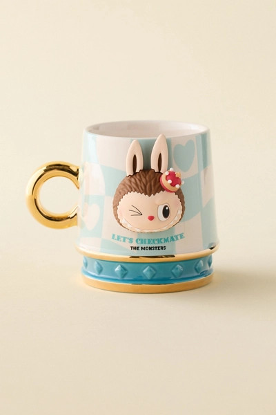 POP MART The Monsters Labubu Let’s Checkmate Series Blue Ceramic Mug | Urban Outfitters (US and RoW)