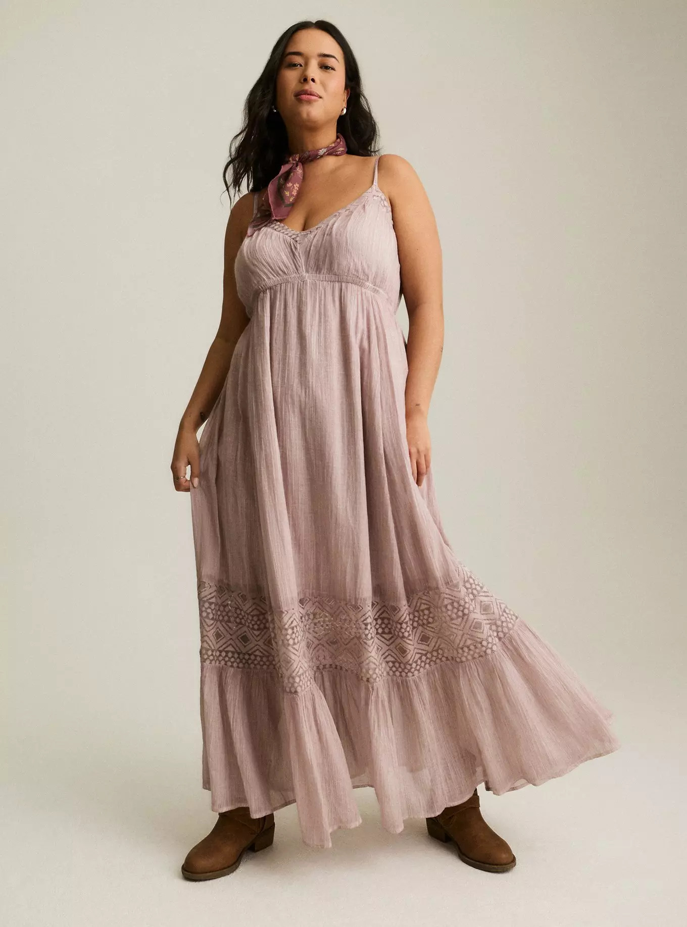 Festi Lace-Trim Maxi Dress | Torrid (US & Canada)