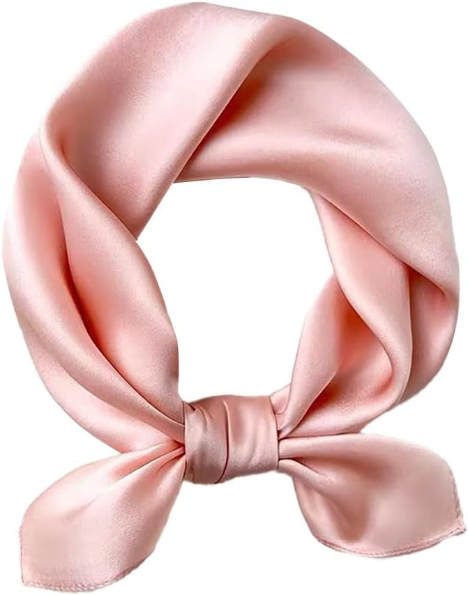 MEISEE Solid Color Mulberry Silk Scarf 20" Square Scarf Neck Scarf Hair Head Breathable Lightweig... | Amazon (US)