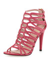 Click for more info about Loops Leather Strappy Sandal, Hot Pink