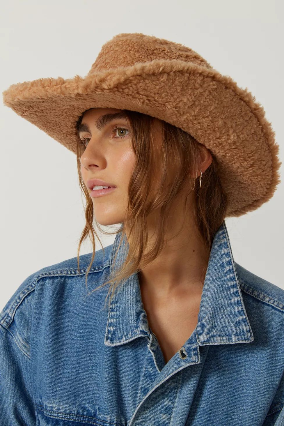 Fluffy Fleece Cowboy Hat | Urban Outfitters (US and RoW)
